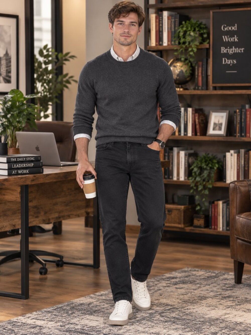 Joes Jeans The Brixton Straight Leg Black Wash Stretch Denim Work Casual Fall